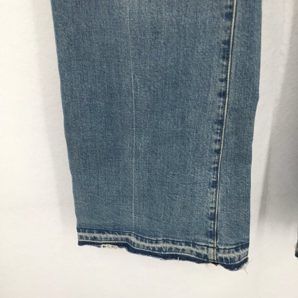 Lucky Brand Brooke Flare jeans raw hem mid-rise distressed light women new 31 12 - Picture 3 of 8